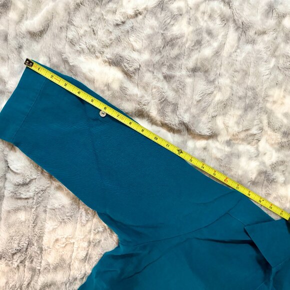 Fidaze 100% Linen Button Down Shirt Teal Blue 3/4 Sleeve Size Large - Picture 6 of 10